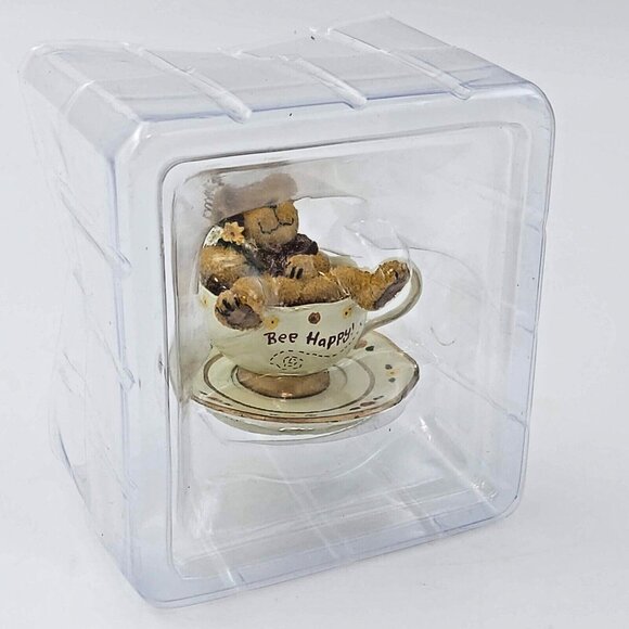 Boyds Teabearies Smiley Teabearie 24301 Bee Happy Teabearie in a Teacup Retired - Picture 8 of 10